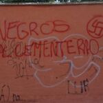 Pintada en el centro, compartida en redes por el delegado del Gobierno