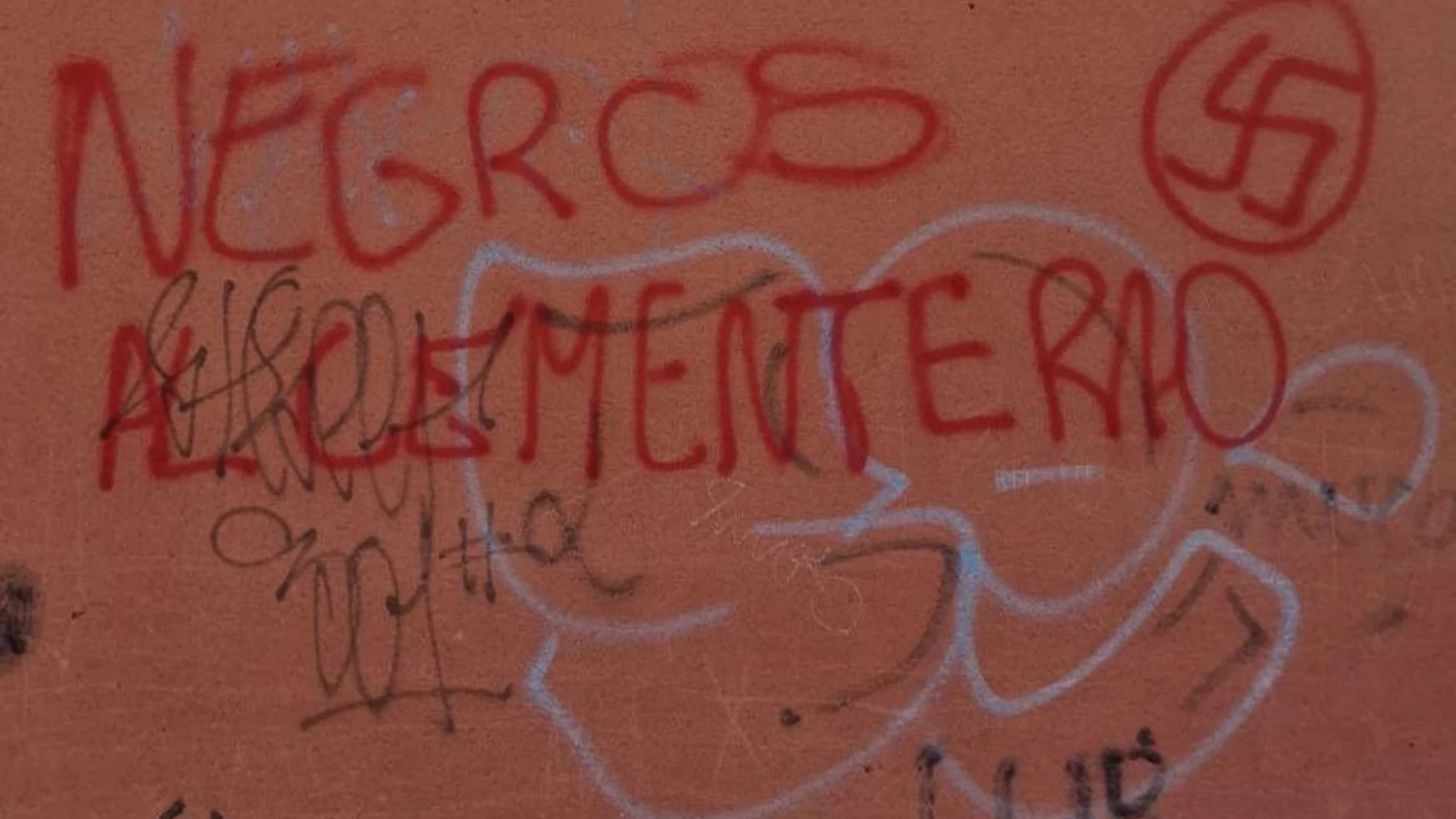 Pintada en el centro, compartida en redes por el delegado del Gobierno