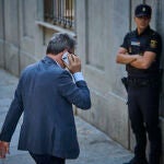 Antxon Alonso presunto socio de Santos Cerdán en la empresa Servinabar a su llegada este lunes al Tribunal Sup