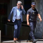 Antxon Alonso presunto socio de Santos Cerdán en la empresa Servinabar a su salida este lunes al Tribunal Supr