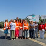 El consejero de Movilidad y Transformación Digital, José Luis Sanz Merino, junto a los alcaldes de la zona, visitan las obras en ejecución en la carretera SG-322