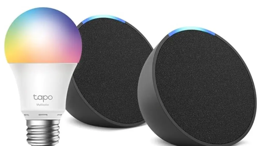 Pack de Amazon Echo Pop y bombilla tapo