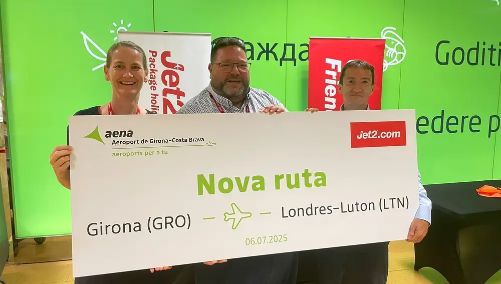 Celebración de la nueva ruta entre el Aeropuerto de Girona y Londres-Luton.