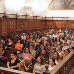 Recibimiento de los rofesores de los másteres de Lengua y Cultura Españolas y Literatura Hispanoamericana en la UPSA