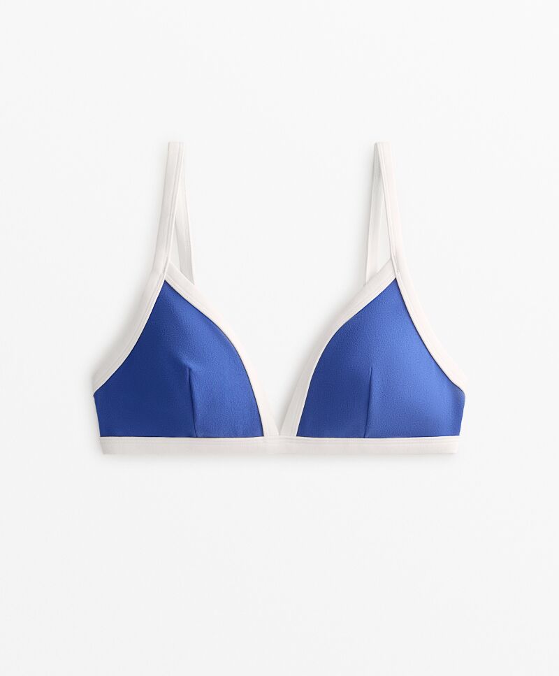 Bikini top triangular vivos contraste.