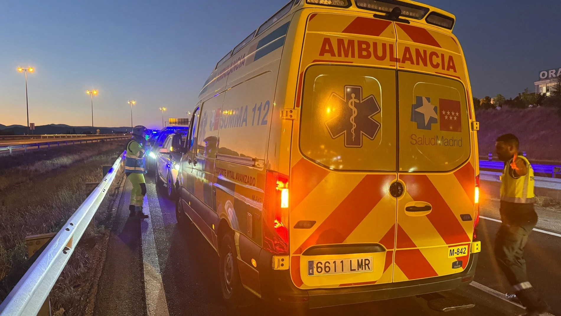 Herido grave un motorista de 50 años tras un accidente de tráfico en Majadahonda.REMITIDA / HANDOUT por EMERGENCIAS 112 COMUNIDAD DE MADRIDFotografía remitida a medios de comunicación exclusivamente para ilustrar la noticia a la que hace referencia la imagen, y citando la procedencia de la imagen en la firma07/07/2025