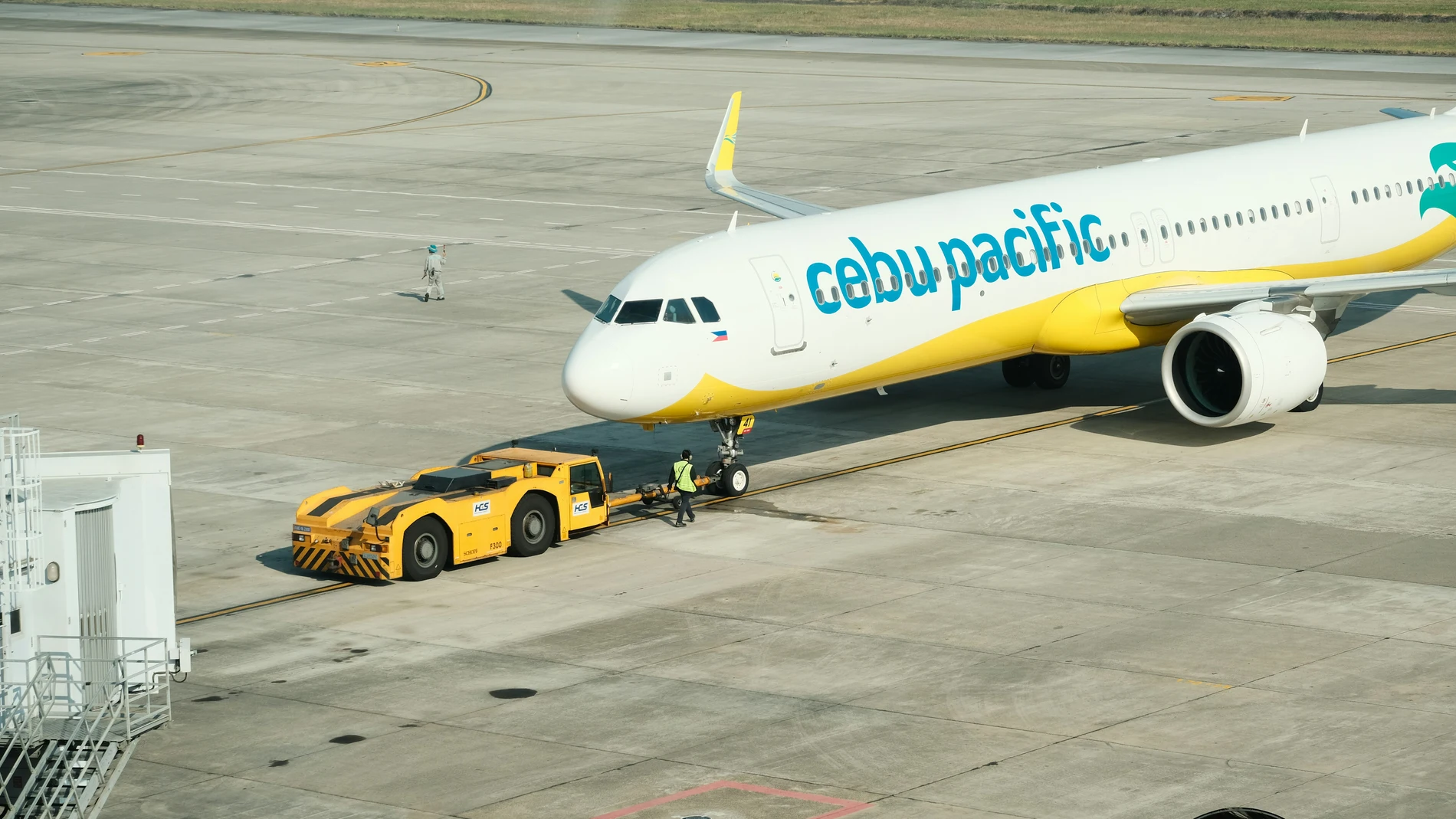Un avión durante el proceso de taxi