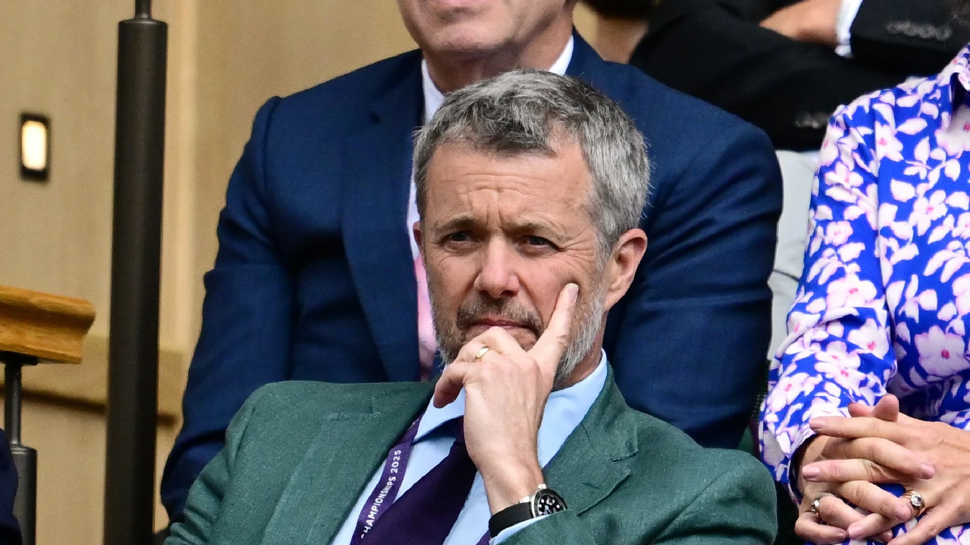 El rey Federico de Dinamarca en Wimbledon