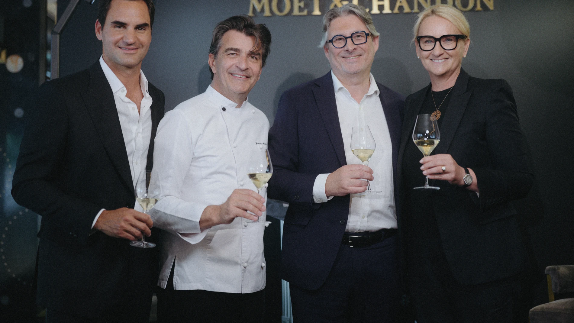 Benoît Gouez y Roger Federer, unidos por su amistad con Moët & Chandon