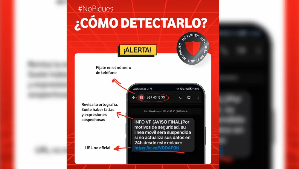 La ortografía puede fallar en este tipo de mensajes