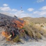 MURCIA.-Sucesos.- Dan por controlado un conato de incendio forestal en el Paraje de El Aljibejo, en Lorca.