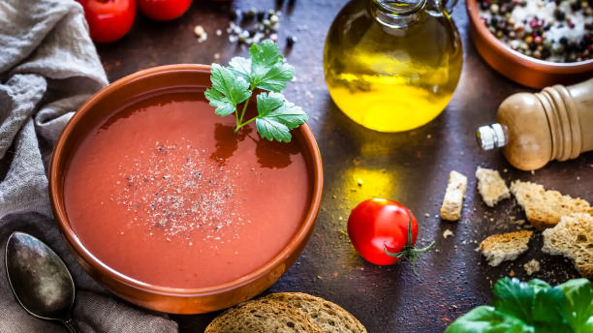 Imagen de archivo de un gazpacho