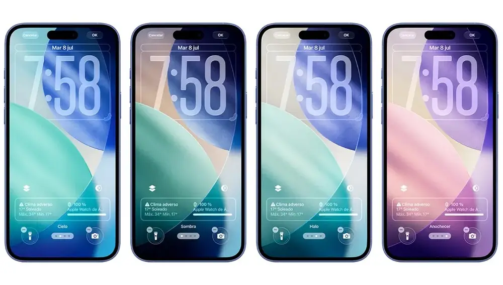 Nuevos fondos de pantalla de iOS 26