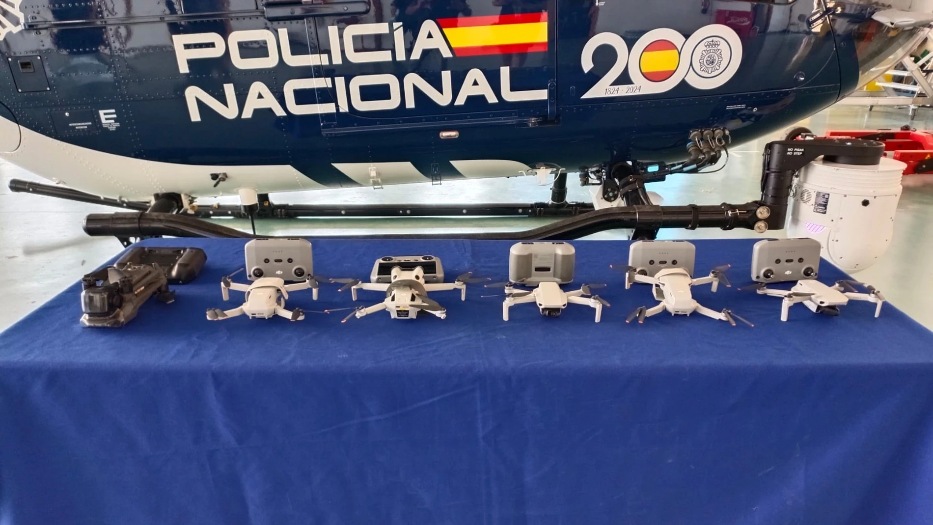 Drones no autorizados intervenidos por la Policía Nacional. REMITIDA / HANDOUT por POLICÍA NACIONAL Fotografía remitida a medios de comunicación exclusivamente para ilustrar la noticia a la que hace referencia la imagen, y citando la procedencia de la imagen en la firma 08/07/2025
