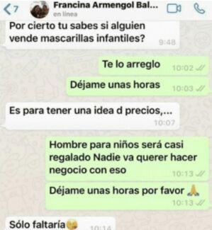 Los wasaps entre Francina Armengol y Víctor de Aldama que Hazte Oír llevó ante la Justicia