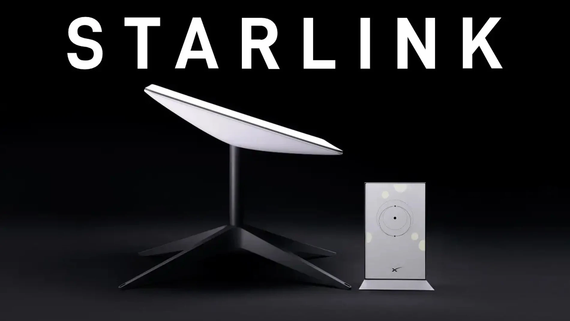 Imagen del router y la antena de Starlink
