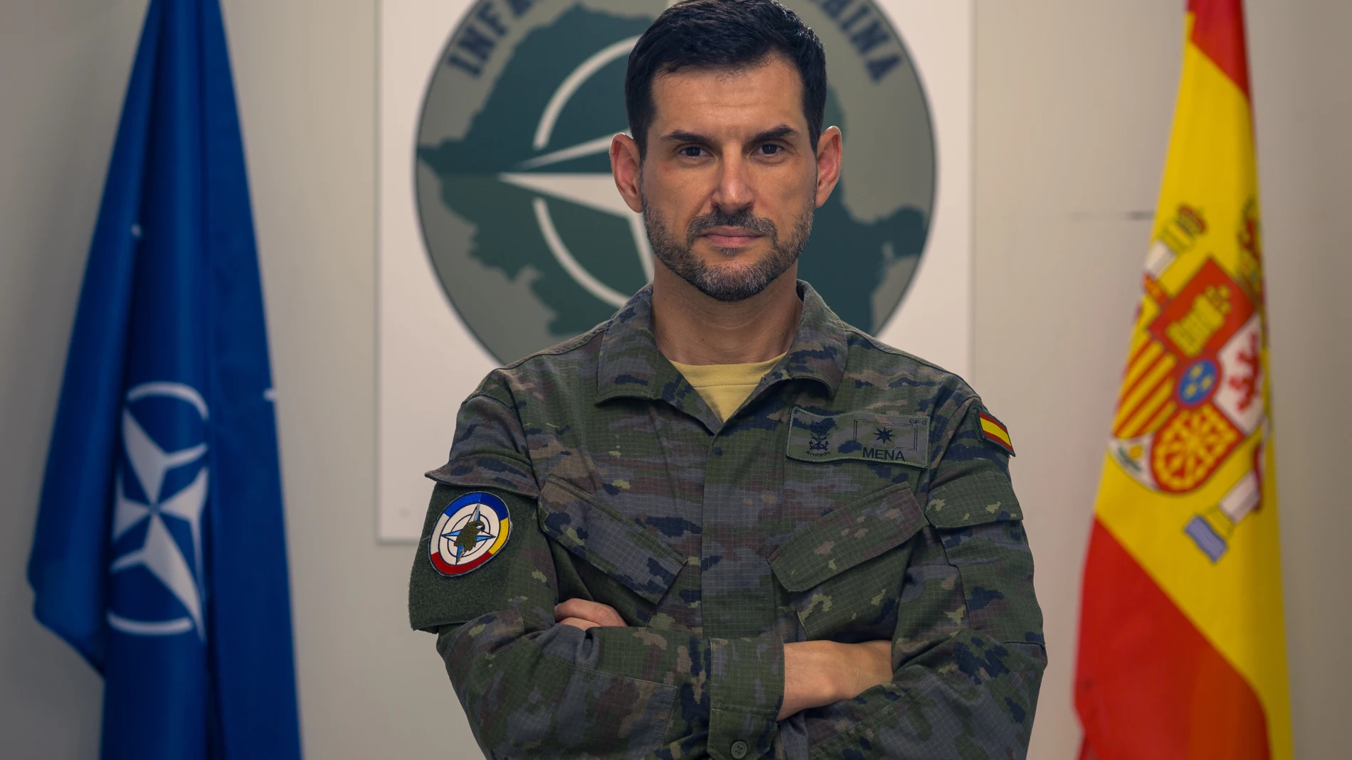 Comandante Rafael Mena López, Jefe de la Fuerza de Infantería Marina en Rumanía-II (FIMAR-II)
