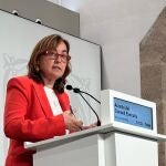 La consellera de Territorio, Vivienda y Transición Ecológica y portavoz de la Generalitat, Sílvia Paneque, en una rueda de prensa tras el Consell Executiu