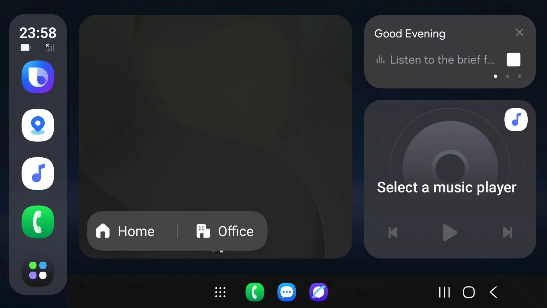 La interfaz de Samsung DeX Auto