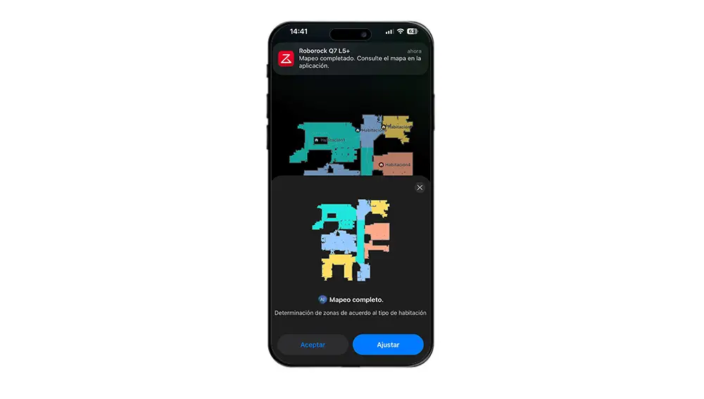 La app de Roborock es muy sencilla e intuitiva de utilizar desde el primer momento