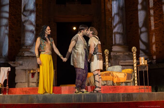 Imagen del pase gráfico de 'Alejandro y el eunuco persa', en Teatro Romano de Mérida