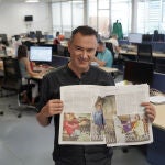 El periodista de El Día de Valladolid Óscar Fraile González. Premio Tiflos de Periodismo Social de la ONCE 2024 en la categoría de Prensa por el reportaje ‘Solos en un mundo a oscuras’