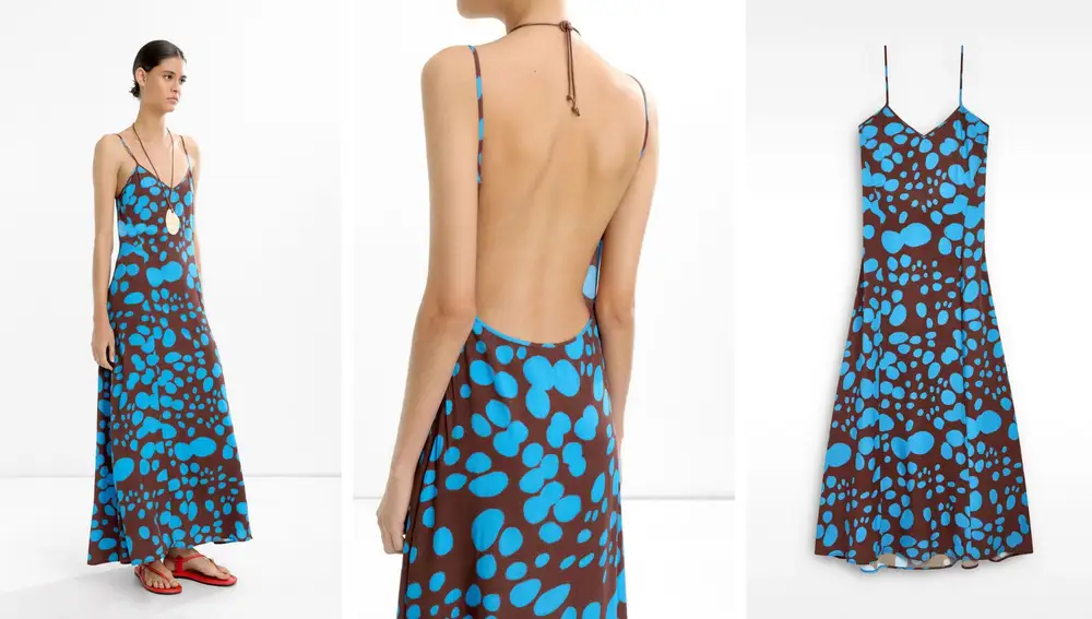 Vestido largo estampado
