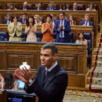 Pedro Sánchez, el pasado miércoles en el Pleno del Congreso de los Diputados