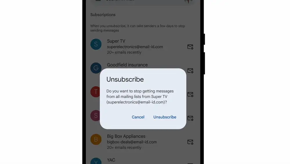 Gmail ayuda a gestionar las suscripciones con una nueva vista unificada y la cancelación con un solo clic