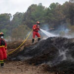 Los Bombers de la Generalitat estabilizan el incendio de Paüls (Tarragona)