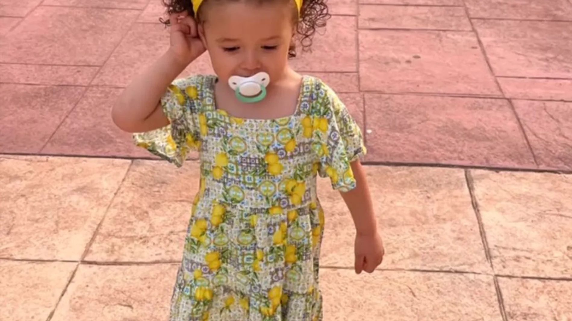 La pequeña Khaley cuando tenía cuatro años