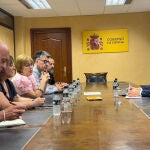 Un momento de la reunión de la delegación de CCOO en Castilla y León encabezada por Ana Fernández con Nicanor Sen