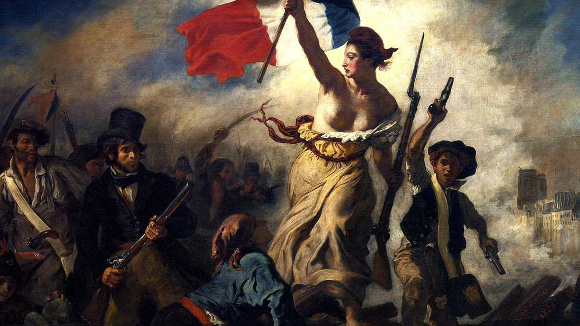 La libertad guiando al pueblo (Eugène Delacroix)