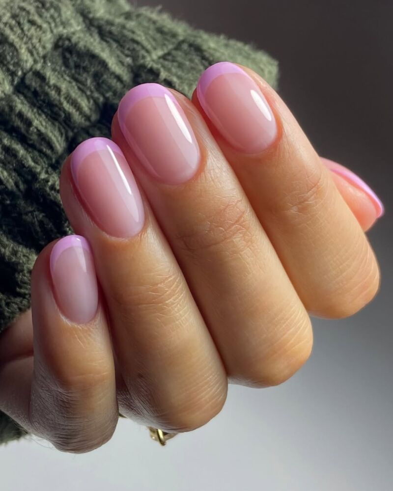 Manicura francesa rosa