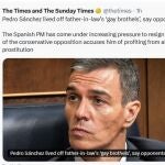 Tuit del diario británico de “The Times”