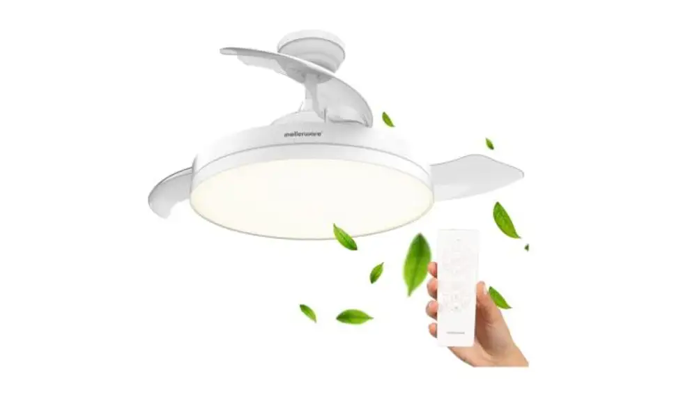 Ventilador de techo retráctil y silencioso