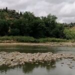 Imagen de archivo del río Tajo a su paso por Toledo con poca agua.