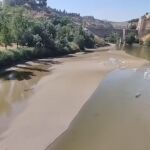 Estado del Río Tajo a su paso por Toledo en las últimas horas.