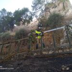 MURCIA.-Sucesos.- Arden 2.000 m2 de monte bajo en un incendio junto al Santuario de la Vera Cruz en Caravaca