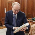 Russian President Vladimir Putin meets with Belgorod Region Governor Vyacheslav Gladkov