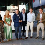 Sanz Merino visita la nueva estación de autobuses de Soria junto a Benito Serrano y Yolanda de Gregorio, entre otros
