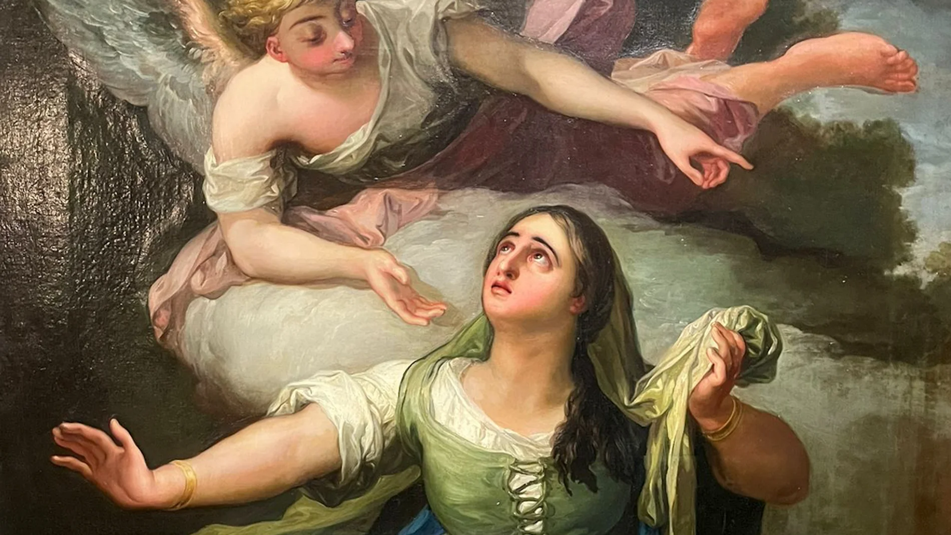 La obra sobre el "Encuentro del Ángel con Agar e Ismael", de Miguel Parra