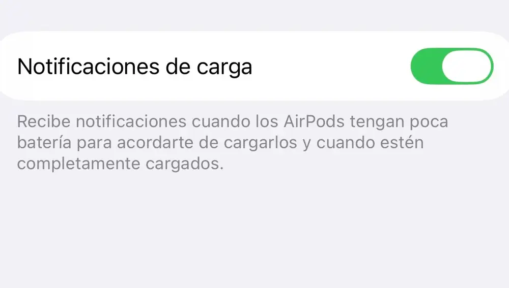 Ajuste de Notificaciones de carga