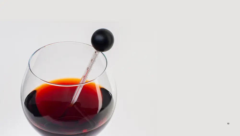 Termómetro y vino