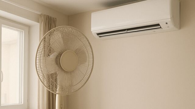 ¿Cuál es la diferencia de consumo eléctrico entre un ventilador y un aire acondicionado?