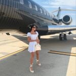 Georgina Rodríguez con su look en Ibiza.