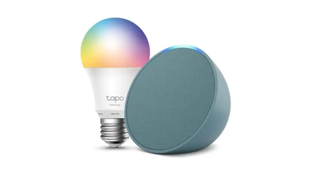 Echo Pop + bombilla inteligente Tapo