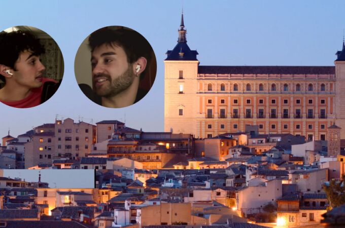 Dos creadores de contenido en la ciudad de Toledo