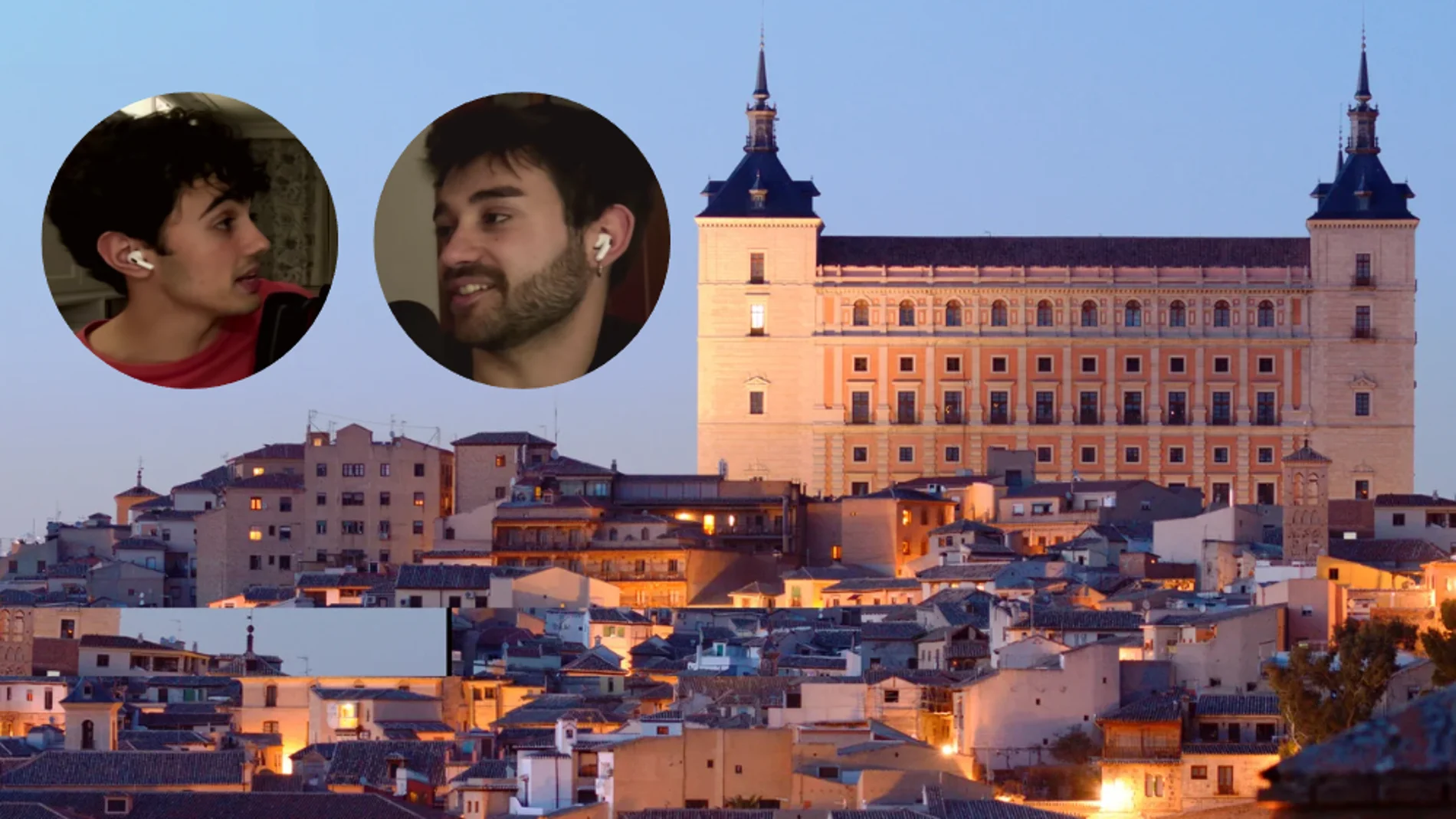 Dos creadores de contenido en la ciudad de Toledo