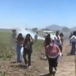 Imagen de la manifestación paralela al operativo policial